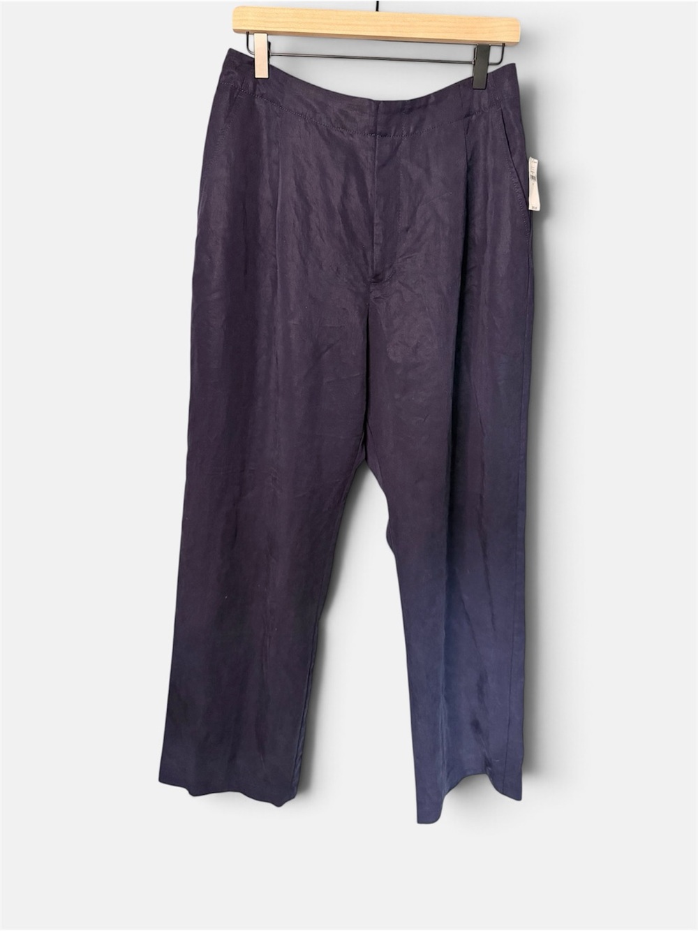 NWT GAP Women’s High Rise Pleated Pants Trousers in Navy Uniform | Size 12